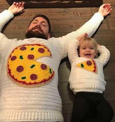 Crochet Pizza Pie Sweater Pattern by Cro Jennifer