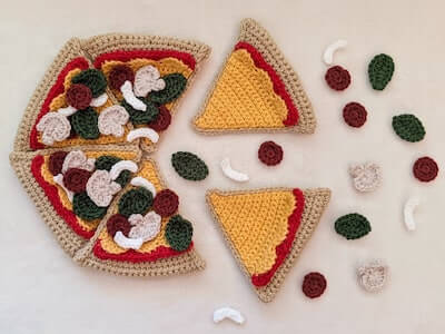 Crochet Pizza Toy Pattern by Fancy A Friend