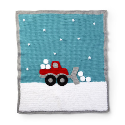 Crochet Snowplow Blanket Pattern by Repeat Crafter Me
