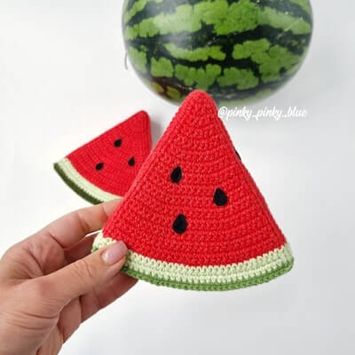 Crochet Watermelon Slices Pattern by Pinky Pinky Blue AU
