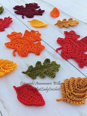 Fall Leaves Crochet Pattern by Cat Lady Crochet Shoppe