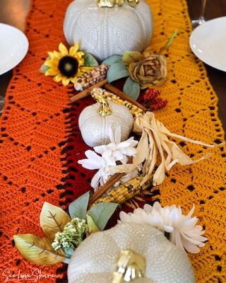 Fall Table Runner Crochet Pattern by See Love Share