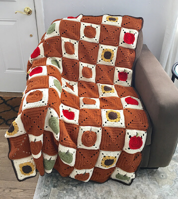 Farm Fresh Fall Blanket Crochet Pattern by Crafty Kitty Crochet