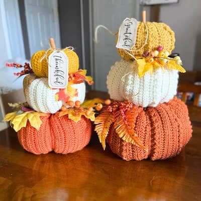 Farmhouse Bobble Pumpkin Crochet Pattern by Hygge Crochet Co