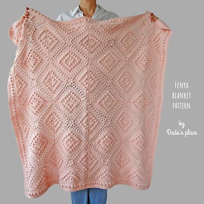 Fenya Granny Square Blanket Crochet Pattern by Dada's Place