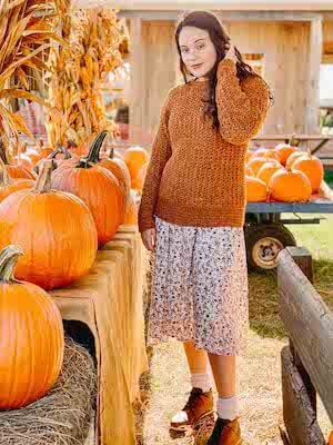 Harvest Crochet Pullover Sweater Pattern by Make & Do Crew