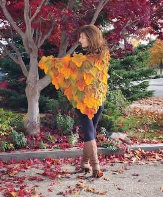 Maple Leaf Shawl Crochet Pattern by Artistic Mind Magazine