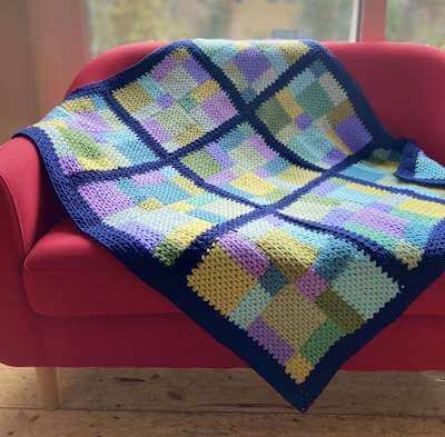 Mondrian Windows Blanket Crochet Pattern by The Crochet Swirl