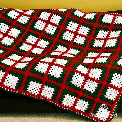 Plaid Granny Afghan Crochet Pattern by Change Path Crochet