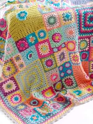 Vintage Sweethearts Blanket Crochet Pattern by Cherry Heart Shop