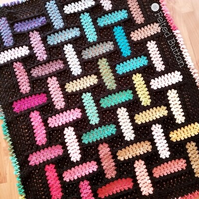 Warp And Weft Blanket Crochet Pattern by Felted Button