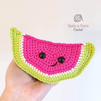 Watermelon Wedge Free Crochet Pattern by Spin A Yarn Crochet