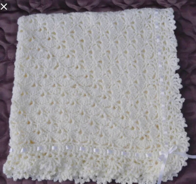 Beautiful Free Crochet Baby Shawl Pattern by Lisa Auch Crochet