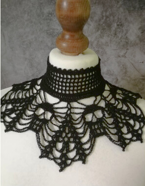 Crochet Gothic Choker for Cosplays Pattern by LunarStill
