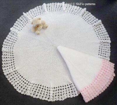 Crochet Pattern for Baby Shawl Christening by ShiPio