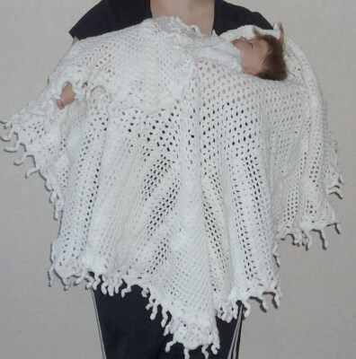 Crochet Pattern for Baby Shawl by ShiFio