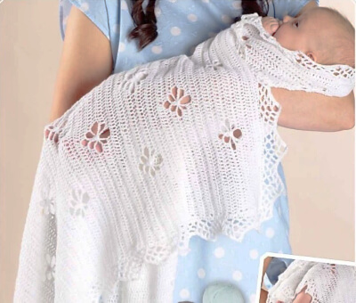 Royal Crochet Baby Shawl Pattern by Spotlight Australia