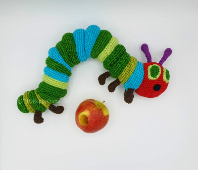 The Perfect Very Hungry Caterpillar Crochet Pattern by TiffyHappyCrafts