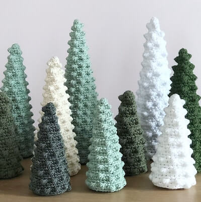 Bobble Christmas Trees Crochet Pattern by Vibeke Magnesen Design