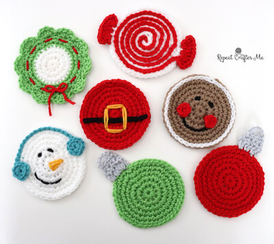 Coasters Crochet Christmas Craft Fair Ideas by Repeat Crafter Me