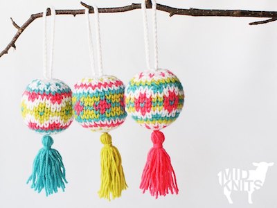 Christmas Baubles Crochet Fair Isle Pattern by Midknits