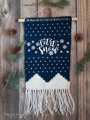 Fair Isle Crochet Wall Hanging Pattern by Whistle & Ivy