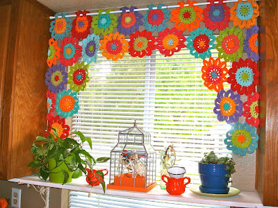 Flower Power Valance Crochet Pattern by Once Upon A Pink Moon