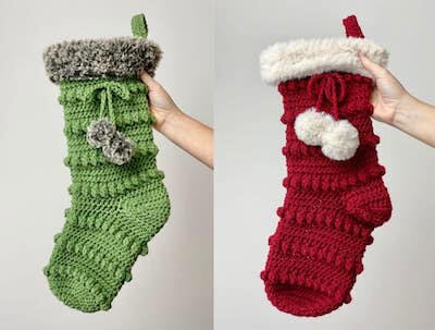 Jolly Christmas Stocking Crochet Pattern by A Crafty Concept