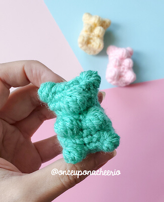 No Sew Amigurumi Gummy Bear Crochet Pattern by Once Upon A Cheerio