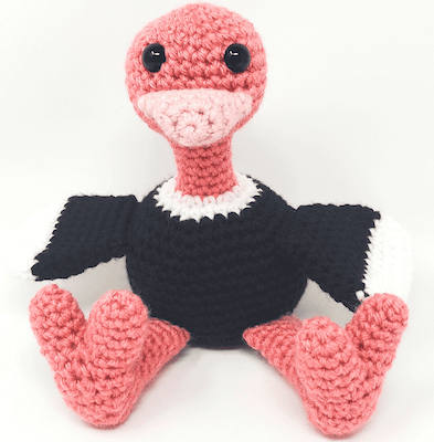 Ophelia, The Ostrich Crochet Pattern by Hooked By Kati