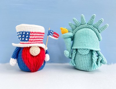 Patriotic Gnomes Crochet Pattern by Lucy Magic Pattern