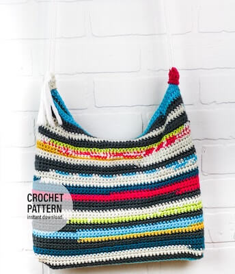 Scrap Yarn Crochet Bag Pattern by Winding Road Crochet
