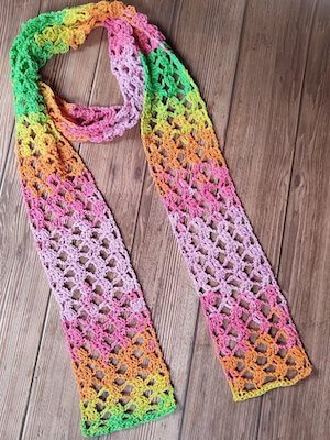 Spring Scarf Crochet Pattern by Toyslab Creations