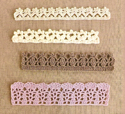 4 Row Easy Crochet Lace Edgings Pattern by Snail Heart Craft