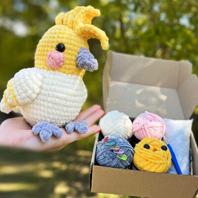 Amigurumi Parrot Crochet Animal Kit for Beginners by CandyyarnShop