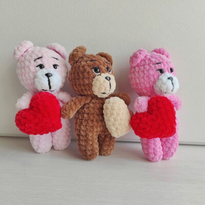 Amigurumi Teddy Bear Crochet Animal Kit for Beginners by Toyslvanna