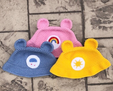 Care Bear Crochet Bucket Hat Pattern by Curliescrochet