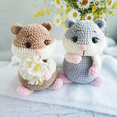 Crochet Amigurumi Hamster Plush Pattern by AmigurumiEstonia