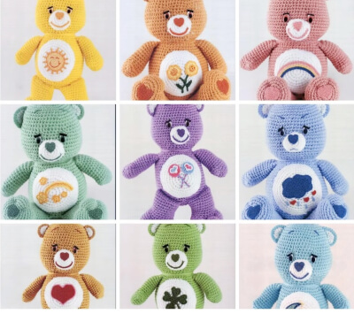 Crochet Care Bears Patterns by Carolrosa