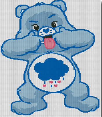 Grumpy Bear with Bonus Charm Pattern by DelGuzzoDesign
