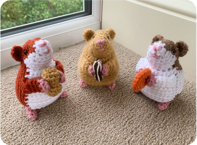 Mix & Match Hamster Crochet Pattern by LauLovesCrochet