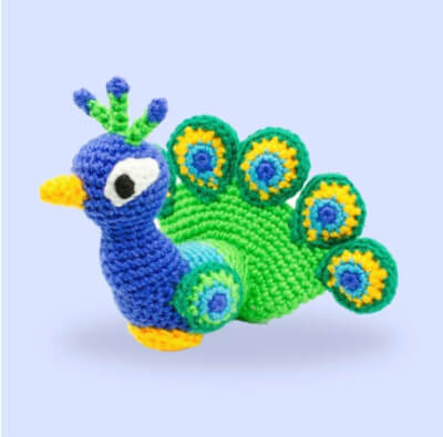Paisley the Peacock Easy Animal Crochet Kit by Darn Good Yarn