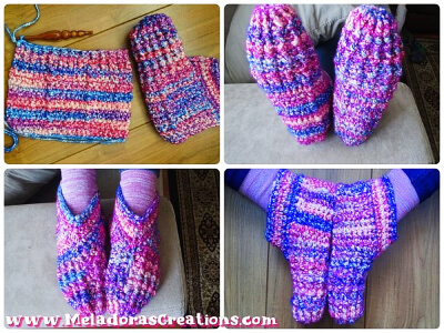 Simple Crochet Booties Pattern by MeladorasCreationPDF