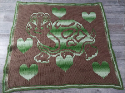 Tortoise Love Blanket Crochet Pattern by KeepsakeCrocheting