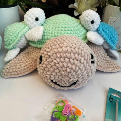 Turtle Beginner Friendly Animal Crochet Kit by CrochetRUsUK