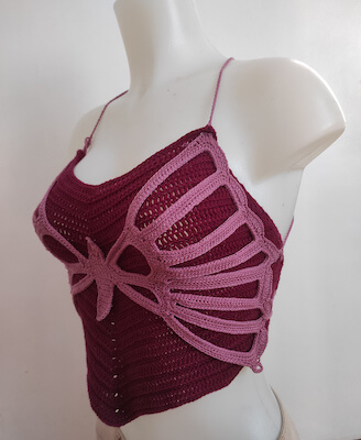 Butterfly Harness And Top Crochet Pattern by Leah Lubotsky