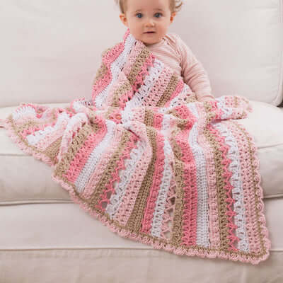 Crochet Baby Blanket Pattern by Red Heart