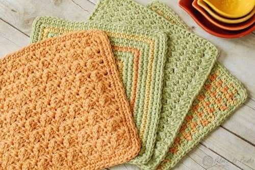 Crochet Dishcloth Pattern by Petals To Picots