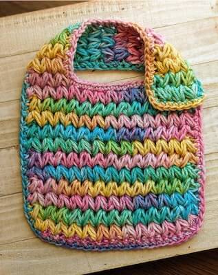 Crochet Meadow Baby Bib Pattern by LTK Cuties