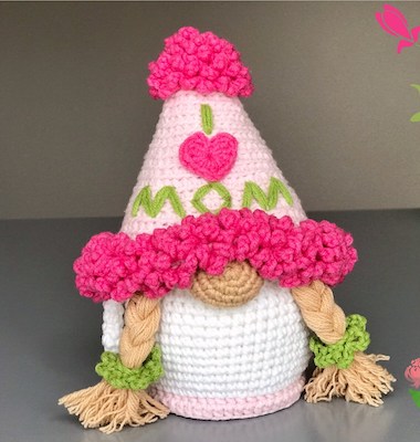 Crochet Mother's Day Gnome Pattern by Natty Toys